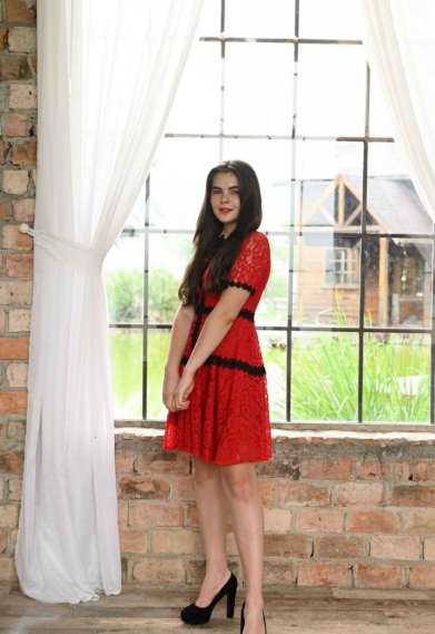 Sukienka koronkowa czerwona WILD STRAWBERRY